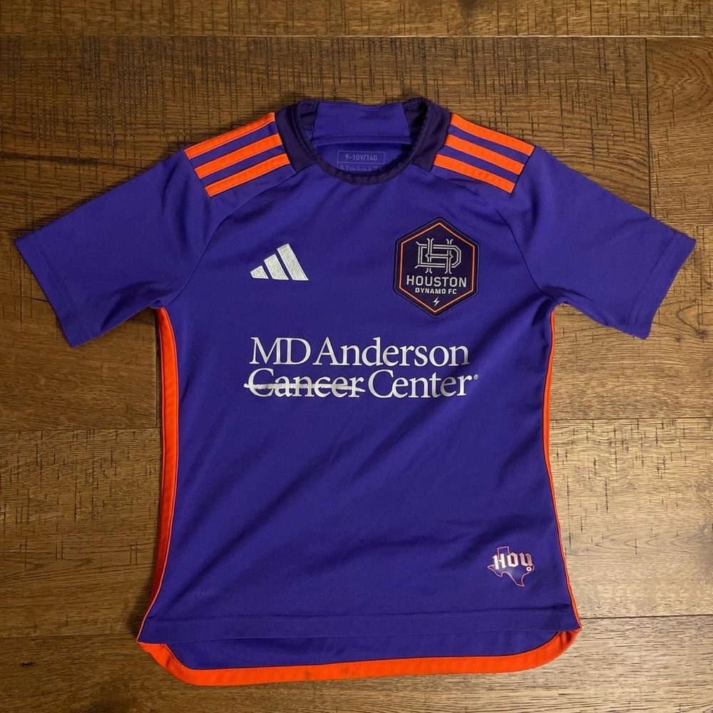Adidas Houston Dynamo Soccer Jersey Youth S Purple Blokecore Still Holdin IP6026